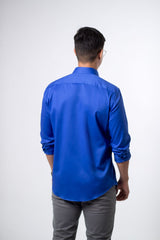Camisa Stretch antiarrugas Azul Royal