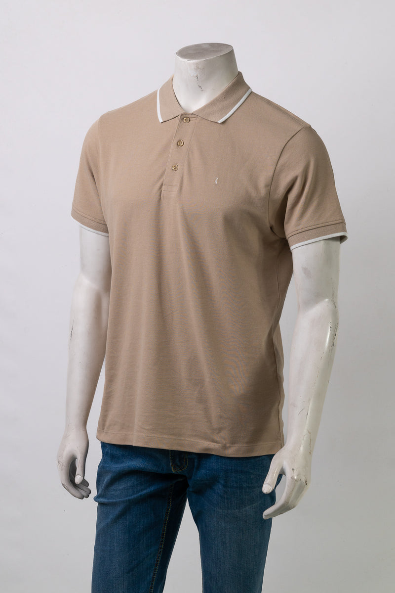 Polo tipping Beige